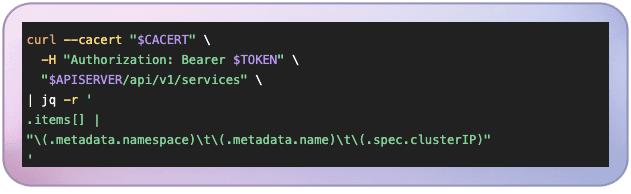 An attacker enumerating services.