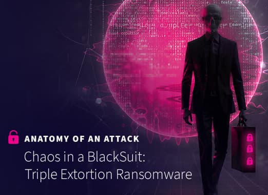 cover image for CHAOS in a BLACKSUIT—Triple Extortion Ransomware